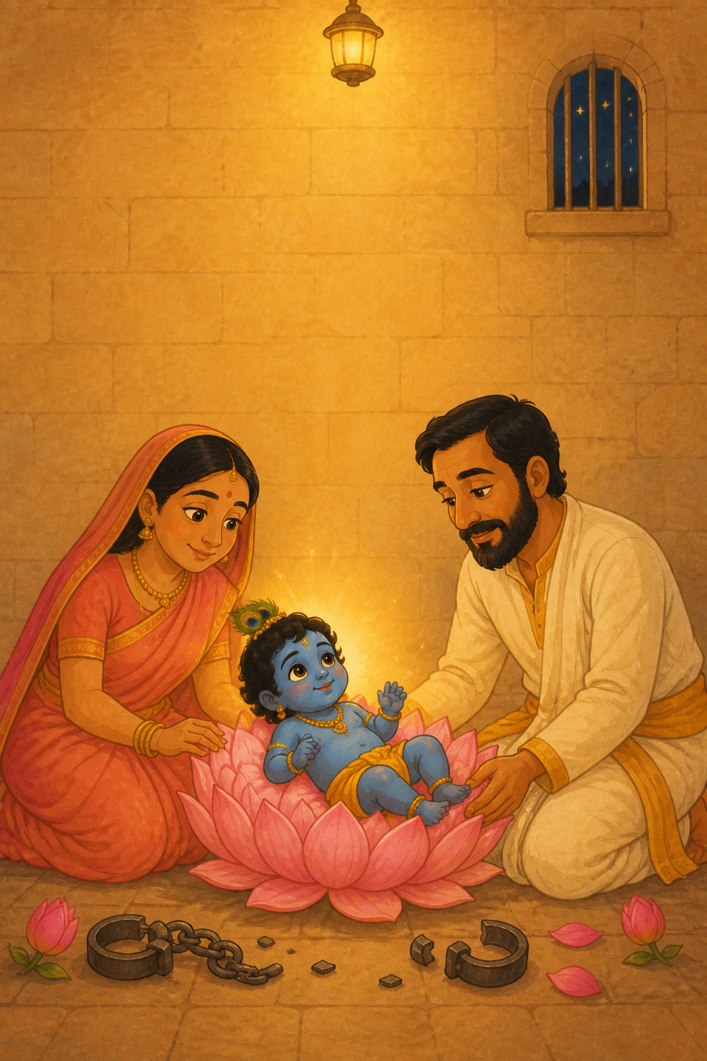 Know Your Krishna — illustrated facts page from the Janmashtami Activity Book